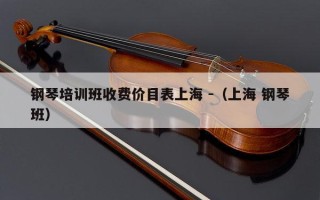 钢琴培训班收费价目表上海 -（上海 钢琴班）