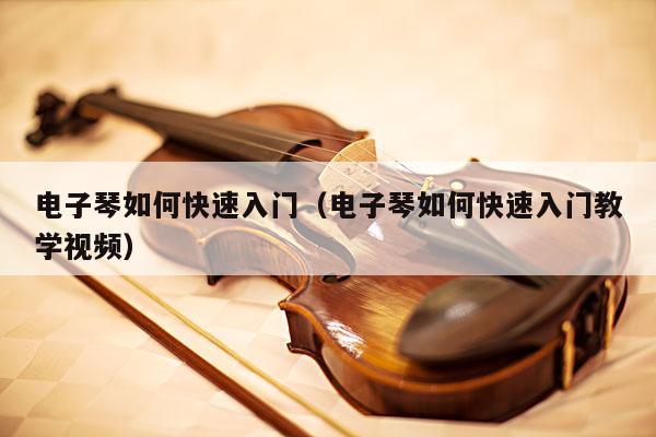 电子琴如何快速入门（电子琴如何快速入门教学视频） 第1张