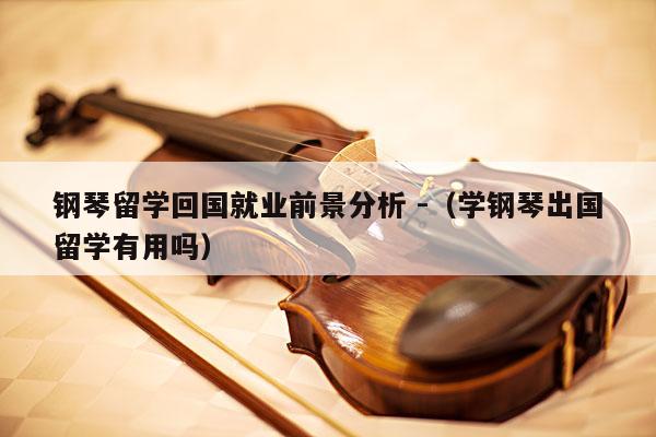 钢琴留学回国就业前景分析 -（学钢琴出国留学有用吗） 第1张