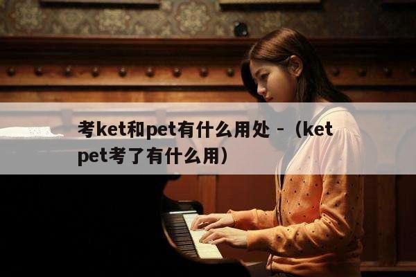 考ket和pet有什么用处 -（ket pet考了有什么用） 第1张