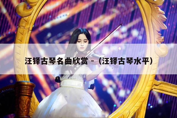 汪铎古琴名曲欣赏 -（汪铎古琴水平） 第1张