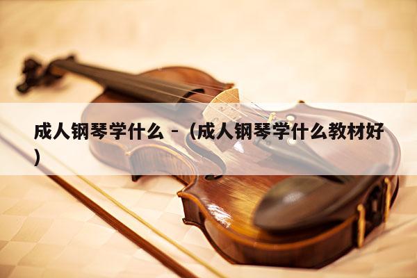 成人钢琴学什么 -（成人钢琴学什么教材好） 第1张