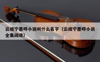 云绾宁墨晔小说叫什么名字（云绾宁墨晔小说全集阅读）