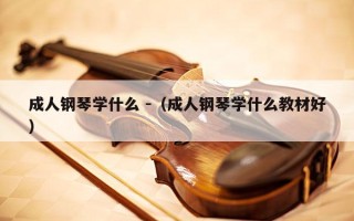 成人钢琴学什么 -（成人钢琴学什么教材好）