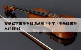 零基础学古筝不知道从哪下手学（零基础古筝入门教程）