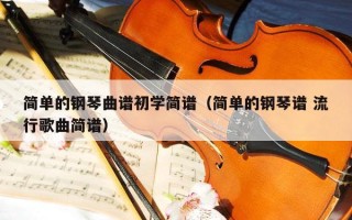 简单的钢琴曲谱初学简谱（简单的钢琴谱 流行歌曲简谱）