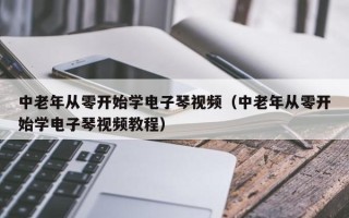 中老年从零开始学电子琴视频（中老年从零开始学电子琴视频教程）