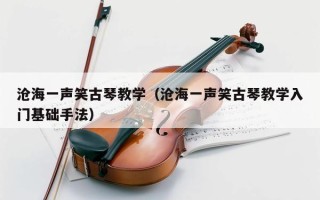 沧海一声笑古琴教学（沧海一声笑古琴教学入门基础手法）