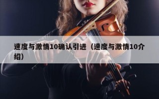 速度与激情10确认引进（速度与激情10介绍）