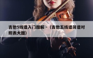 吉他5线谱入门图解 -（吉他五线谱简谱对照表大图）