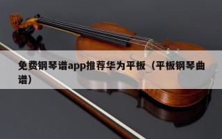 免费钢琴谱app推荐华为平板（平板钢琴曲谱）