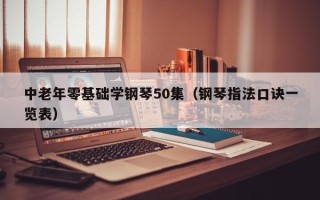 中老年零基础学钢琴50集（钢琴指法口诀一览表）