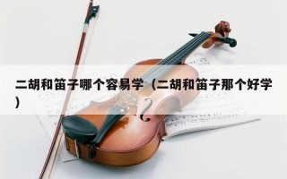 二胡和笛子哪个容易学（二胡和笛子那个好学）