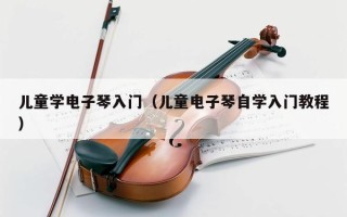 儿童学电子琴入门（儿童电子琴自学入门教程）