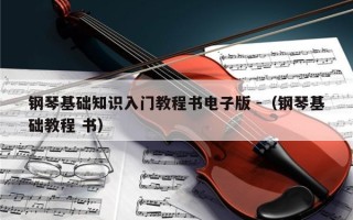 钢琴基础知识入门教程书电子版 -（钢琴基础教程 书）