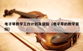 电子琴教学工作计划及目标（电子琴的教学目标）