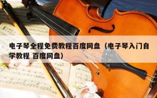 电子琴全程免费教程百度网盘（电子琴入门自学教程 百度网盘）