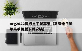 org2022高级电子琴苹果（高级电子琴苹果手机版下载安装）