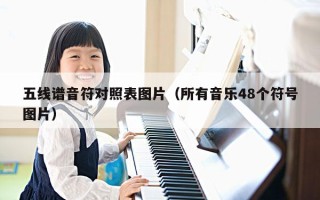 五线谱音符对照表图片（所有音乐48个符号图片）