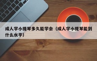 成人学小提琴多久能学会（成人学小提琴能到什么水平）