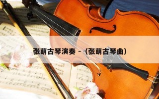 张萌古琴演奏 -（张萌古琴曲）