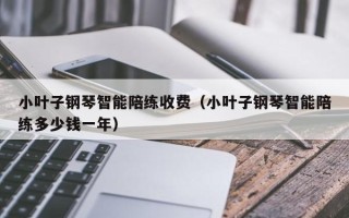 小叶子钢琴智能陪练收费（小叶子钢琴智能陪练多少钱一年）