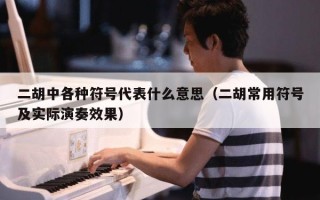 二胡中各种符号代表什么意思（二胡常用符号及实际演奏效果）