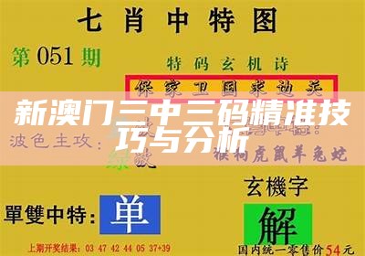 新澳门三中三码精准技巧与分析