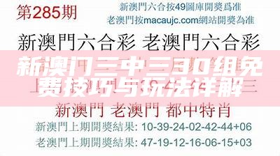 新澳门三中三30组免费技巧与玩法详解