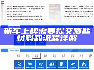 新车上牌需要提交哪些材料和流程详解