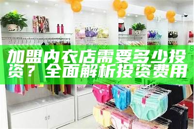 加盟内衣店需要多少投资？全面解析投资费用