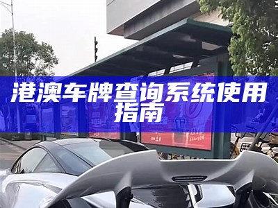 港澳车牌查询系统使用指南