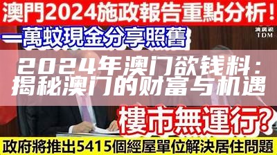 2024年澳门欲钱料：揭秘澳门的财富与机遇