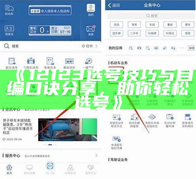 《12123选号技巧与自编口诀分享，助你轻松选号》