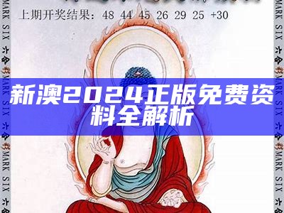 新澳2024正版免费资料全解析