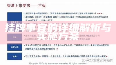 挂牌事宜的详细解析与实施方案