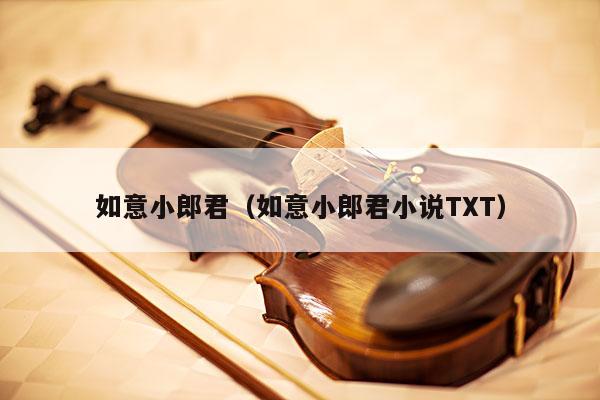 如意小郎君（如意小郎君小说TXT） 第1张