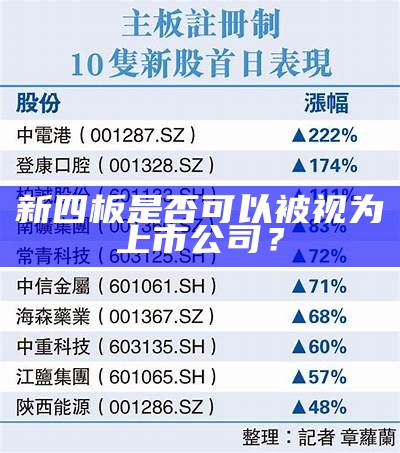 新四板是否可以被视为上市公司？